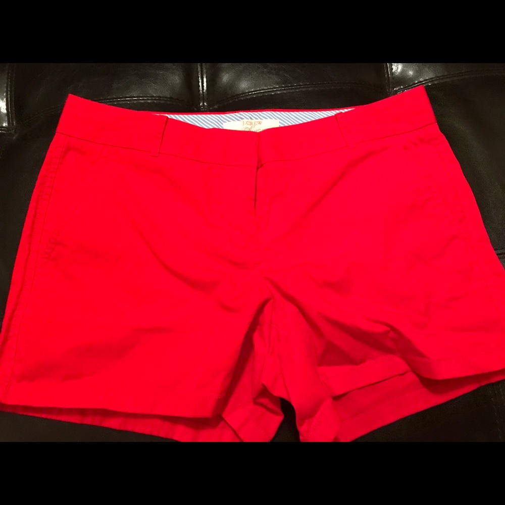 Red J. Crew shorts. Brand new!